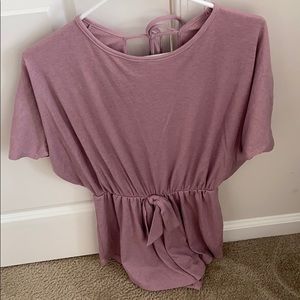 Pink Lily knit shorts romper